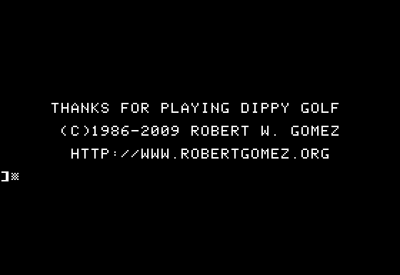 Dippy Golf Exit