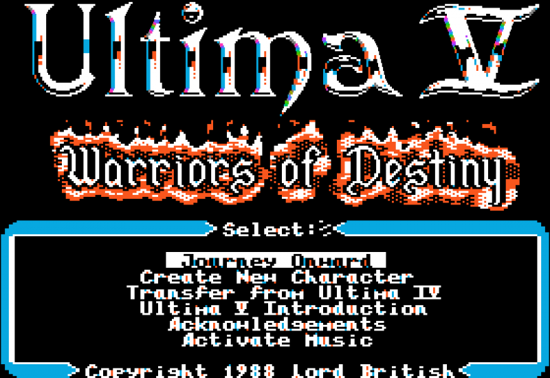 Ultima V: Title Screen