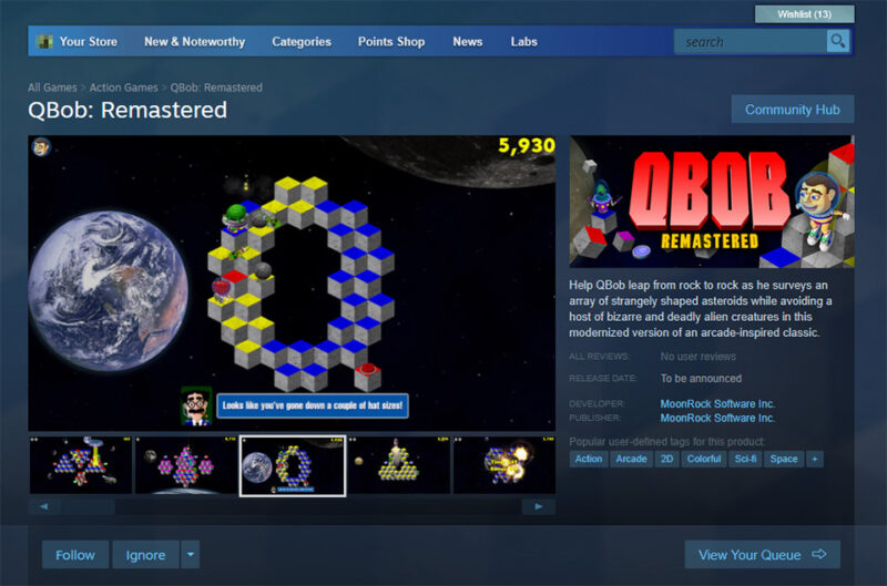 QBob: Remastered on Steam!
