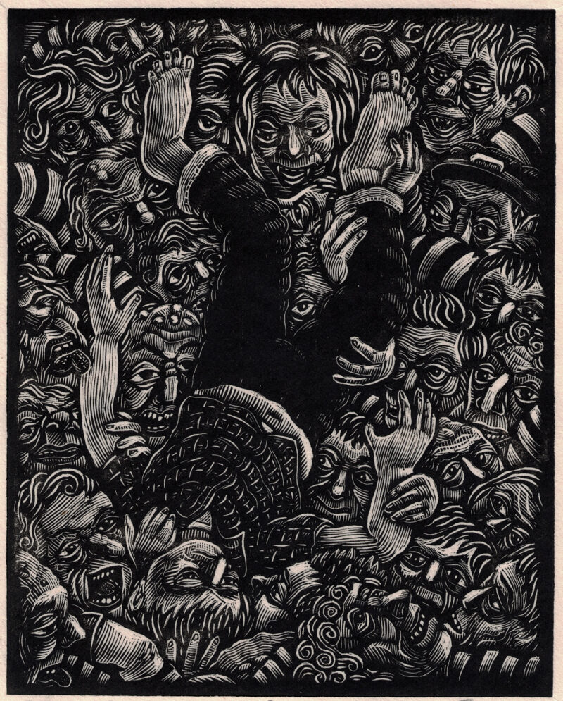 The Burden - Wood Engraving by Robert Gomez